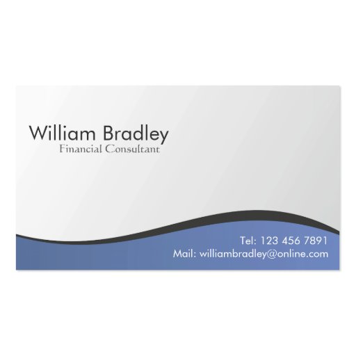Financial Consultant - Business Cards (front side)