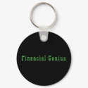 Financial Genius keychains by trendyteeshirts Financial Genius keychains