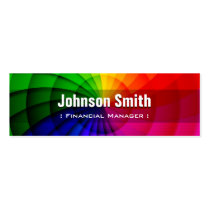 Financial Manager - Radial Rainbow Colors Business Card Template