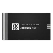 Financial Manager - Urban Black White Business Cards