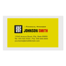 Financial Manager - Urban Yellow White Business Cards