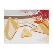 "Financial Outlook is Excellent" Fortune Cookie Postcards