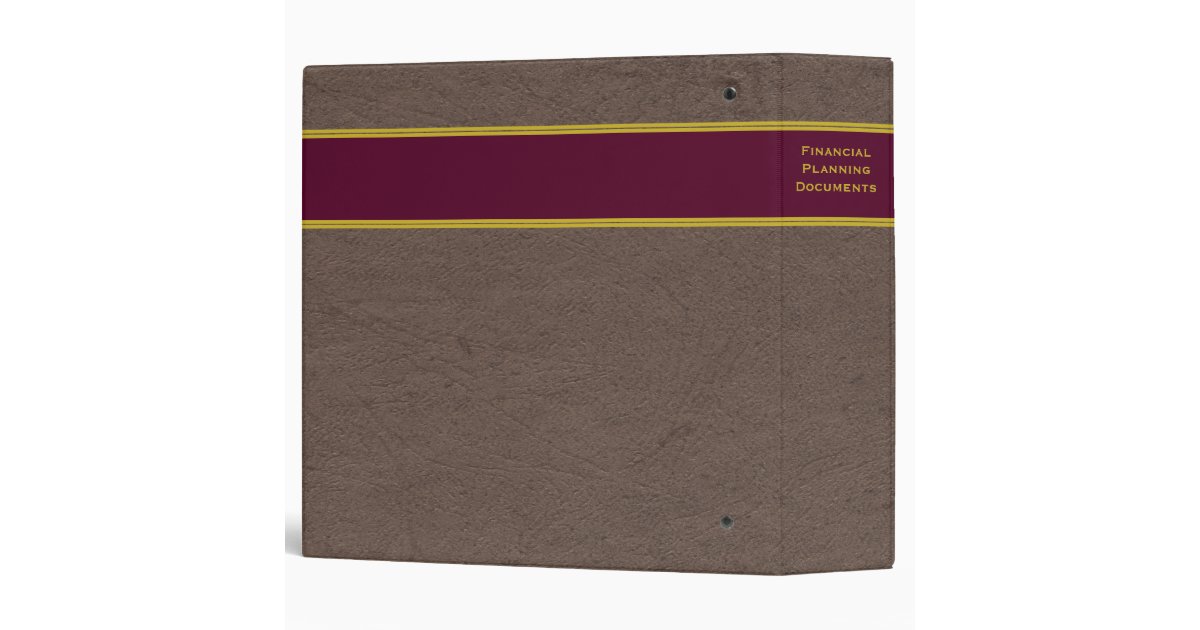 Financial Planning With Custom Name Binder Zazzle