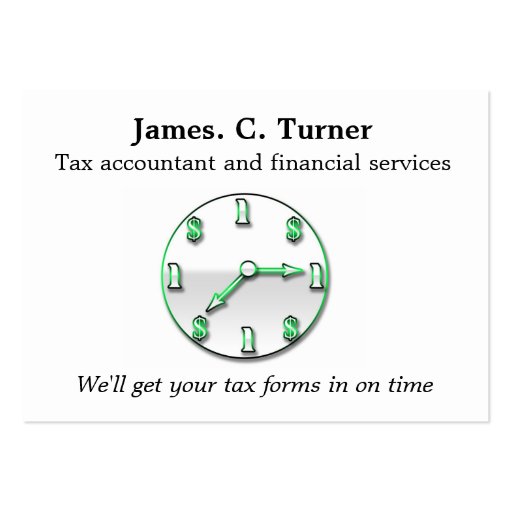 Financial services business card