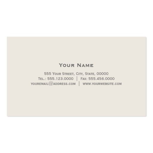 Financial Services Business Card (back side)