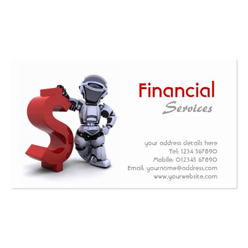 Financial Services Business Card (front side)