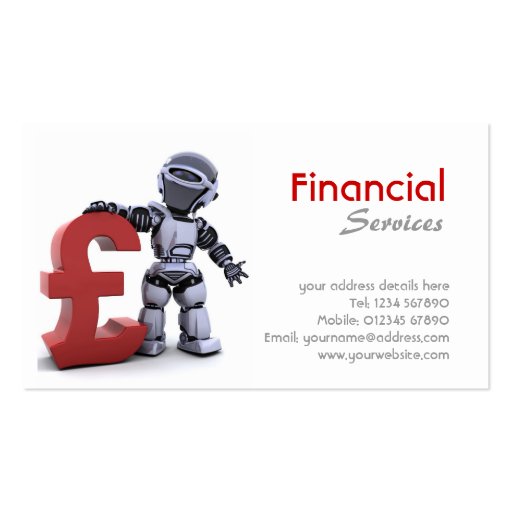 Financial Services Business Card (front side)
