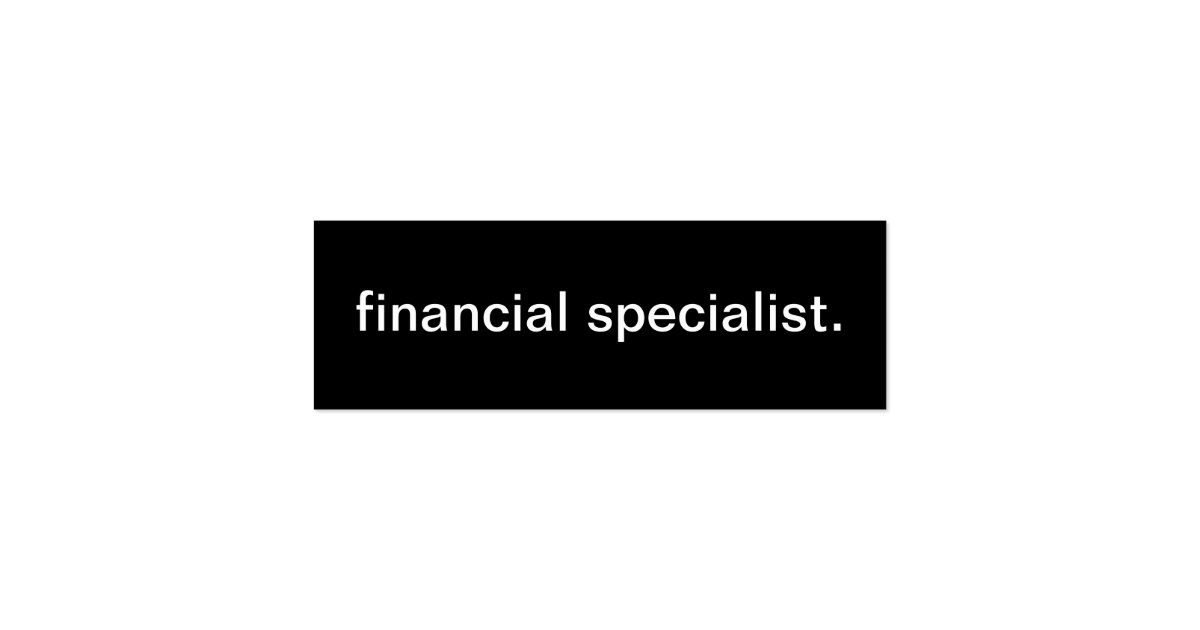 Financial Specialist financial specialist business card zazzle Financial Specialist financial specialist business card zazzle