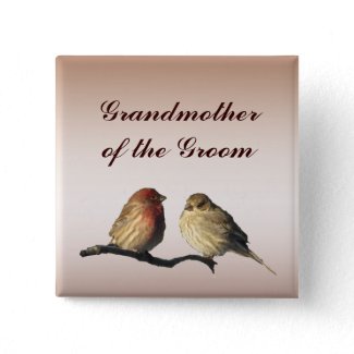 Finches Grandmother of the Groom Pin