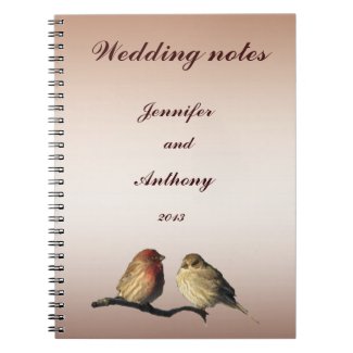 Finches Wedding Notes Notebook