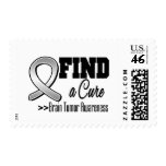 Find a Cure Brain Tumor Awareness postage
