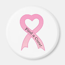 Find a Cure Breast Cancer Ribbon Magnet