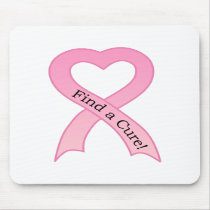 Find a Cure Breast Cancer Ribbon Mousepad