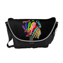 Find A Cure Colorful Cancer Ribbons Commuter Bag