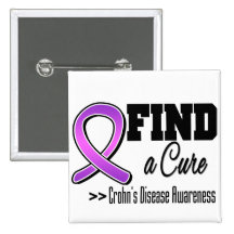 Find a Cure Crohns Disease Awareness Buttons