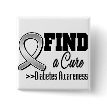 Find a Cure Diabetes Awareness buttons