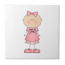 Find A Cure (girl) Ceramic Tile
