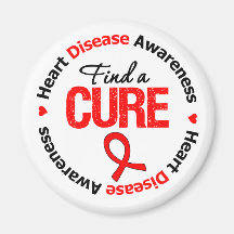 Find a Cure Heart Disease Fridge Magnets