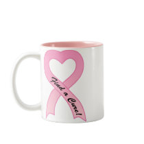 Find a Cure Pink Ribbon Mug