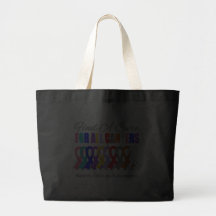 Find a Cure Ribbons For All Cancers Canvas Bags