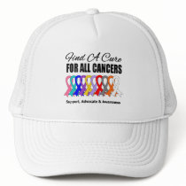 Find a Cure Ribbons For All Cancers Mesh Hats