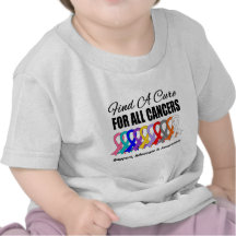 Find a Cure Ribbons For All Cancers Shirts