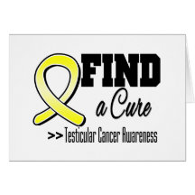 Find a Cure Testicular Cancer Awareness Greeting Card
