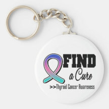 Find a Cure Thyroid Cancer Awareness Keychains