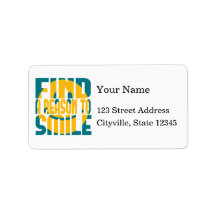 Find a Reason to Smile Custom Address Labels
