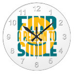 Find a Reason to Smile Round Wallclock