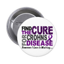 Find The Cure 1 CROHN’S DISEASE T-Shirts & Gifts Pinback Buttons