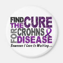 Find The Cure 1 CROHN’S DISEASE T-Shirts & Gifts Refrigerator Magnets