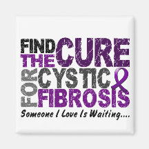 Find The Cure 1 CYSTIC FIBROSIS T-Shirts & Gifts Refrigerator Magnets