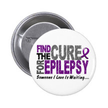 Find The Cure 1 EPILEPSY T-Shirts & Gifts Button