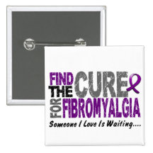 Find The Cure 1 FIBROMYALGIA T-Shirts & Gifts Pinback Buttons