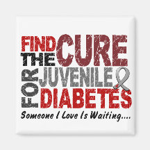 Find The Cure 1 JUVENILE DIABETES T-Shirts & Gifts Fridge Magnet