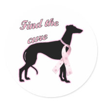 Find the Cure ~ Greyhound stickers