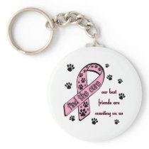Find the Cure ~ Pawprint keychains