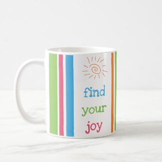 Find Your Joy Sun & Stripes Classic White Coffee Mug
