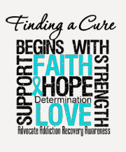 Finding a Cure Begins With Hope Addiction Recovery T Shirt