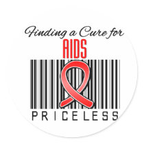 Finding a Cure For AIDS PRICELESS Stickers