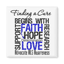 Finding a Cure For ALS Awareness v1 Fridge Magnets