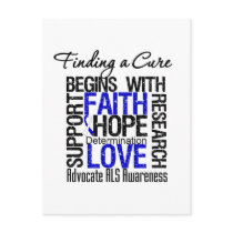 Finding a Cure For ALS Awareness v1 Post Card