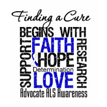 Finding a Cure For ALS Awareness v1 t-shirts by giftsforawareness Finding a Cure For ALS Awareness v1 t-shirts