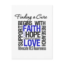Finding a Cure For ALS Awareness v2 Postcard