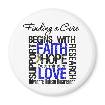 Finding a Cure For Autism Fridge Magnet