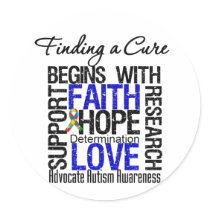 Finding a Cure For Autism Sticker