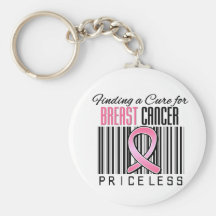 Finding a Cure For Breast Cancer PRICELESS Keychains