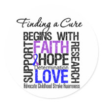 Finding a Cure For Childhood Stroke stickers