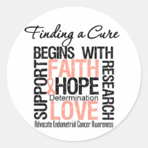 Finding a Cure For Endometrial Cancer Stickers